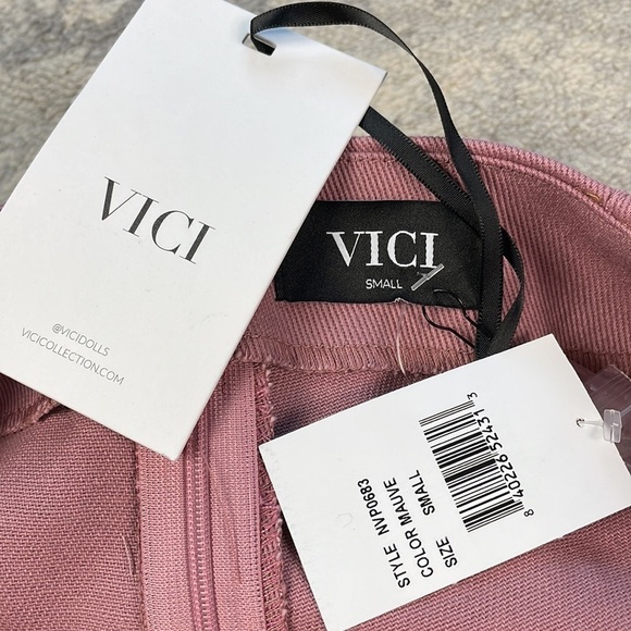 NWT Vici Collection Faux Wrap Mini Skort in Mauve Pink Spring Summer Sz S - Picture 8 of 12